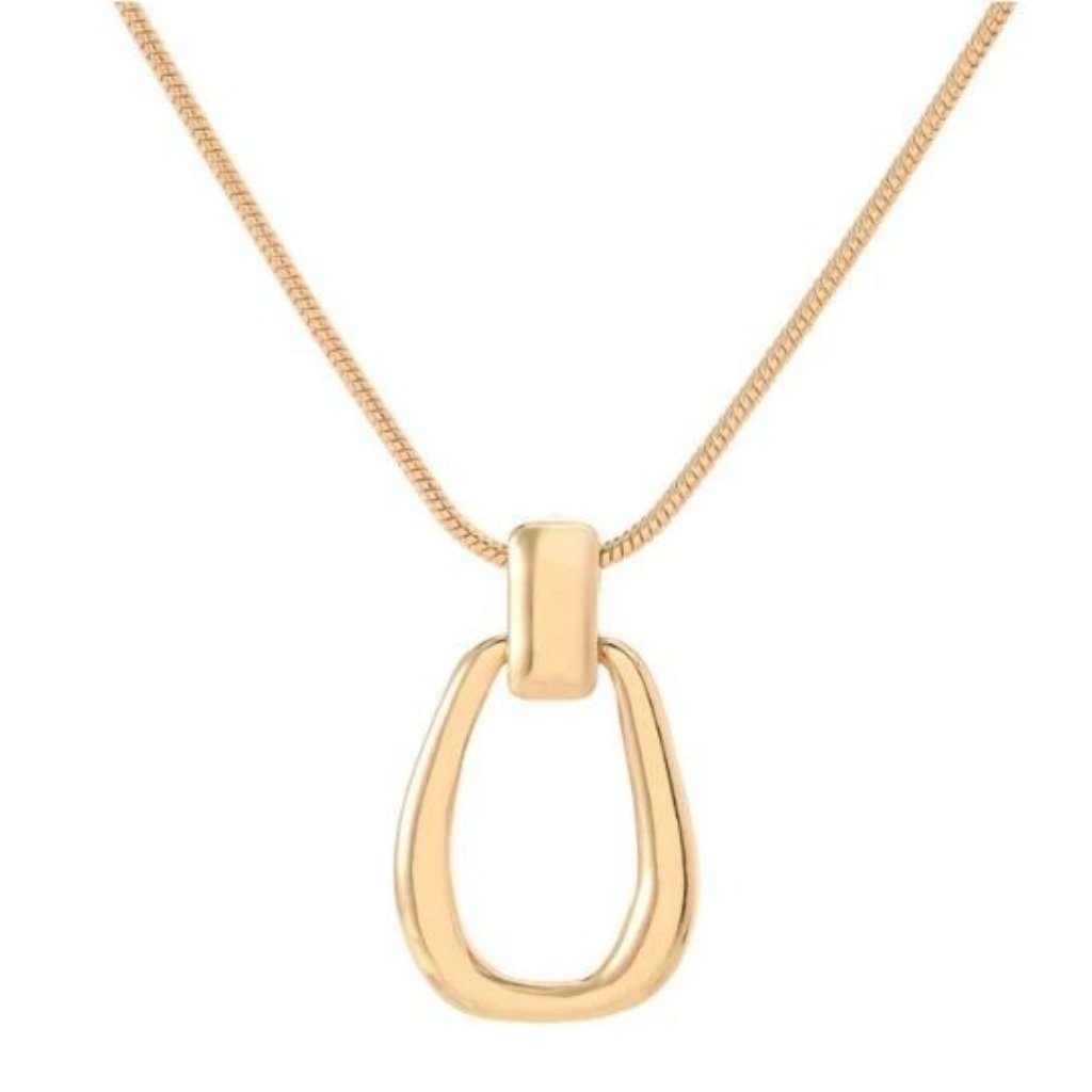 Cutout Oval Pendant Necklace 20$